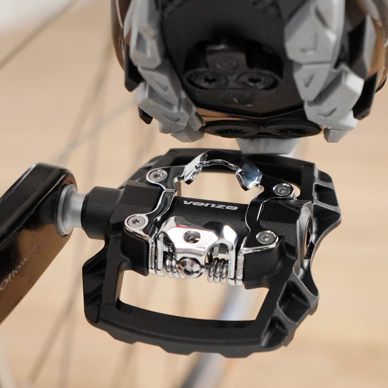 Venzo Multi-Use Compatible with Shimano SPD Mountain Bike Bicycle Sealed Clipless Pedals - Dual Platform Multi-Purpose - Great for Touring, Road, Trekking Bikes -Light Engineering Thermoplastic - Image 3